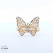 14KT Butterfly Ring, Two Tone, Size 6