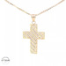 10KT Textured Cross Pendant Yellow Gold, 7mm (CHAIN IS NOT INCLUDED)