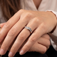 14KT Engagement Diamond White Gold Ring