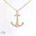 14KT Anchor Pendant Yellow Gold, 19mm (CHAIN IS NOT INCLUDED)