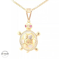 14KT Turtle Pendant Yellow Gold 19mm (CHAIN IS NOT INCLUDED)