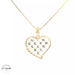 14KT Checkered Heart Yellow Gold Diamond Cut (CHAIN IS NOT INCLUDED)