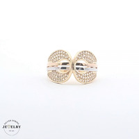 14KT Fancy Ring Two Tone, Size 7.5