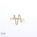 14KT Heartbeat Yellow Gold Ring, Size 8