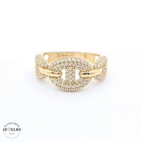 14KT Mariner Fancy Ring Yellow Gold, Size 8