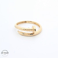 14KT Twisted Nail Fancy Ring Yellow Gold, Size 7