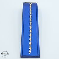 14k Fancy Teddy Bear Bracelet Yellow Gold 7 Inches