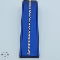 14k Heart Link Bracelet Two Tone 7 Inches