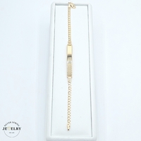 14KT Baby ID Curb Bracelet Yellow Gold, 7 Inches