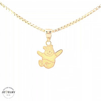 14KT Winnie Pooh Pendant Yellow Gold 12mm (CHAIN IS NOT INCLUDED)