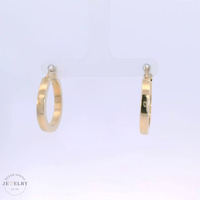 14k Squared Tube Hoop Earrings