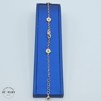 14k Rolo Link Bracelet Tricolor 8 Inches