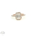  1.07ct Emerald Cut Lab-Grown Diamond Halo Engagement Ring 