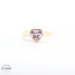 14KT Birthstone Heart Tourmaline Yellow Gold Ring, Size 8 1/4