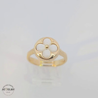 Clover Mother of Pearl Ring 14KT