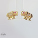 Elephant Studs 14KT Yellow Gold 12mm