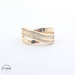 14KT Crossover Yellow Gold Ring, Size 7