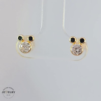 Mickey Mouse Studs 14KT 8mm