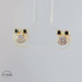 Mickey Mouse Studs 14KT 8mm