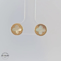 Clover & Mother of Pearl Studs 14KT