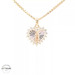 14KT Heart Lady of Guadalupe Pendant, Tricolor, 13mm (CHAIN IS NOT INCLUDED)