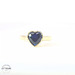 14KT Birthstone Heart Sapphire Yellow Gold Ring