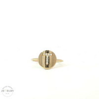  14K Yellow Gold "T" Initial Ring