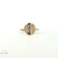  14K Yellow Gold "F" Initial Ring