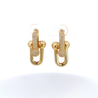 14K Yellow Gold Dangle Earrings 