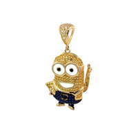  14k CZ Minion Pendant