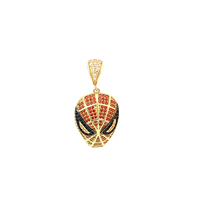  14k CZ Spiderman Pendant