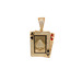  14K Yellow Gold Playing Cards Pendant 