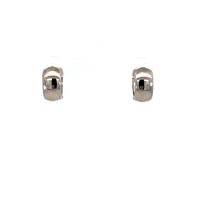 14k White Gold Huggie Earrings 