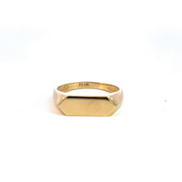 14K Yellow Gold Rectangle Signet Ring