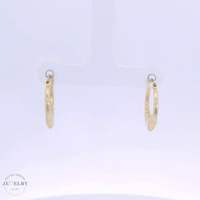  14k Heart Hoop Earrings