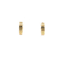 14k Love Lock Huggies Earrings,