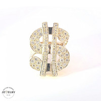 14KT Men's Fancy Ring Yellow Gold Diamonds Size 9 1/4