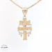 14KT Caravaca Crucifix Pendant Tricolor, 13mm (CHAIN IS NOT INCLUDED)
