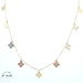 14KT Necklace Gold Clover Cable Link Yellow Gold 17 Inches