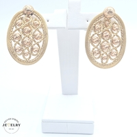  18KT Omega Back Filigree Two Tone, 1.5 Inches