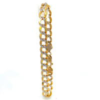 14K Two-Tone Gold 8.5" Curb Link Bracelet