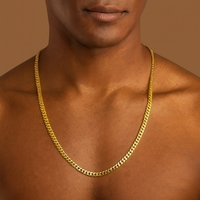  18k Cuban Link 4.5mm Chain, 22 inch 