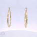  14k Diamond Cut Hoop Earrings