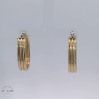 14k Triple Oval Hoop Earrings