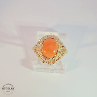 Coral Ring 14KT Yellow Gold