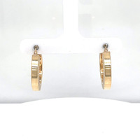  10kt Yellow Gold Greek Style Hoop Earrings