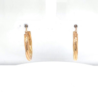  14kt Yellow Gold Twisted Hoop Earrings