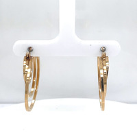  14kt Yellow Gold Fancy Hoop Earrings