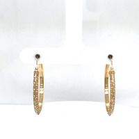 14kt Yellow Gold Greek Style Hoop Earrings