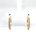 14kt Yellow Gold Greek Style Hoop Earrings